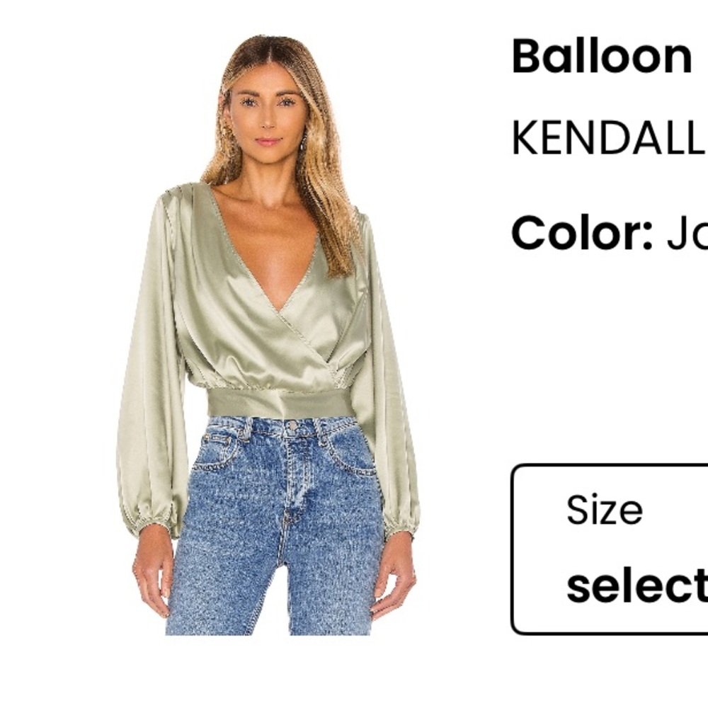 Kendall and Kylie Olive Wrap Top